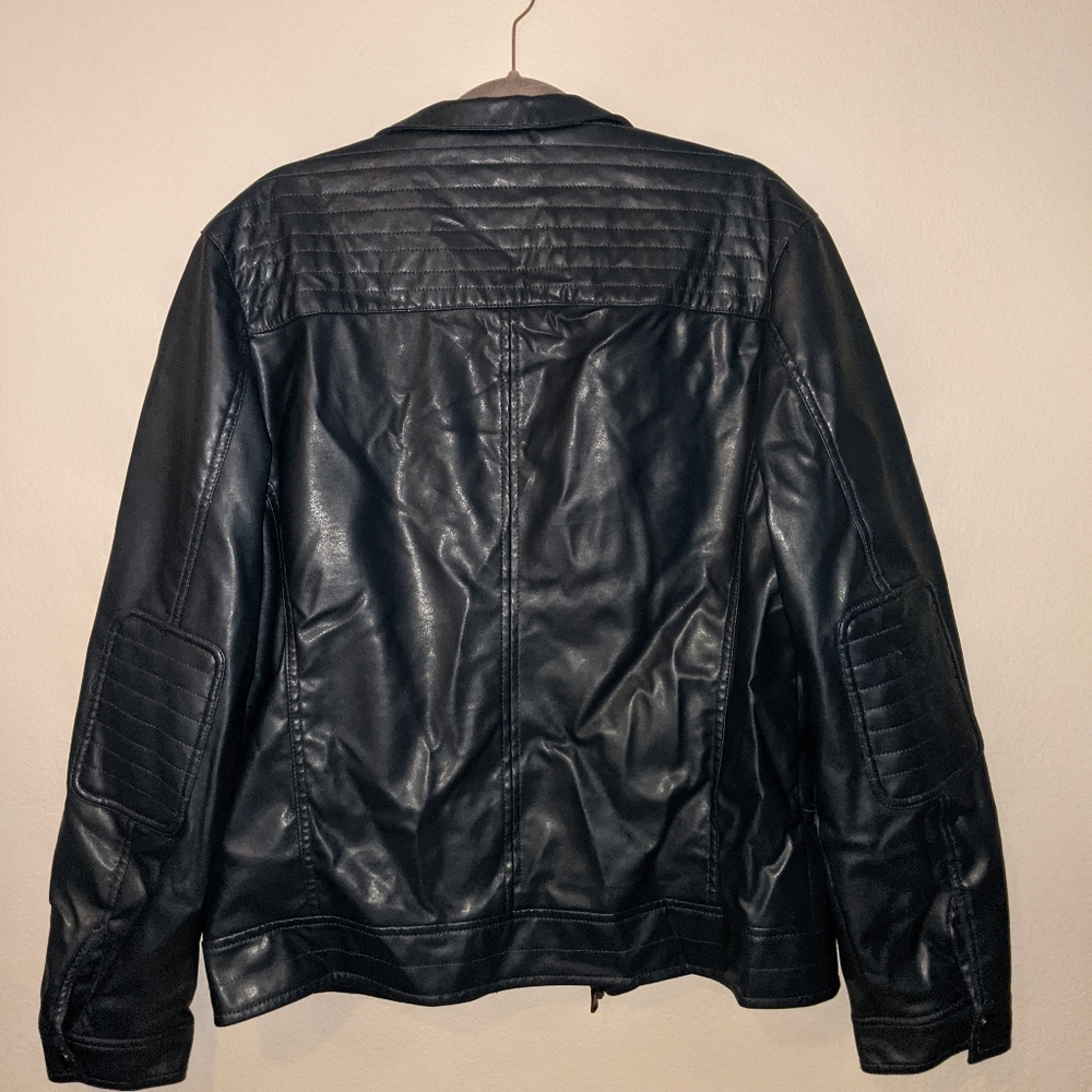 INC Teal leather jacket